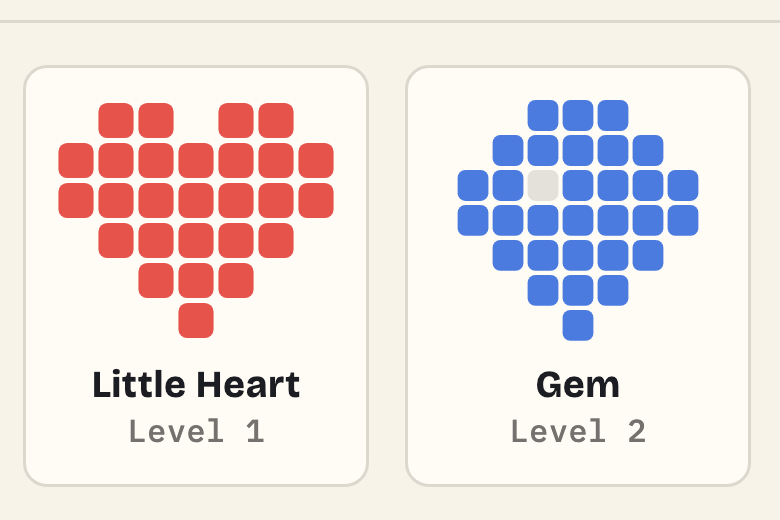 Little Heart and Gem, cropped directly from the app’s gallery