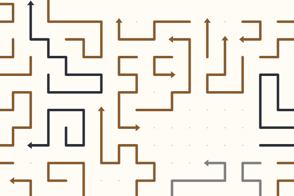 A crop of the real Cat puzzle showing the interlocking ninja arrows